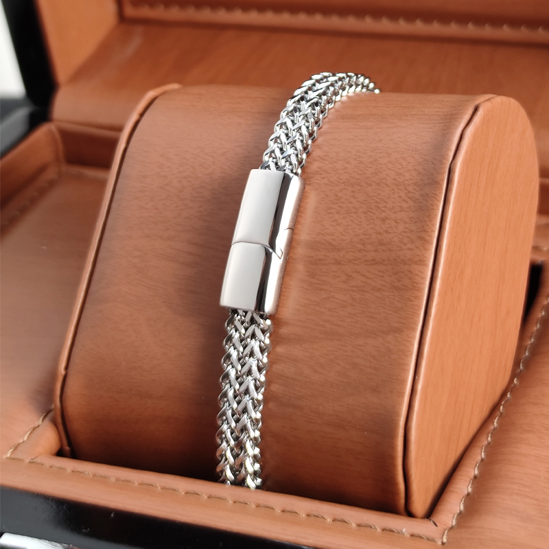 Pulsera de cadena dorada para hombres y mujeres, brazalete de eslabones cubanos de acero inoxidable, joyería de muñeca de de Hip Hop, 2025: 22 cm / Estampado en caliente