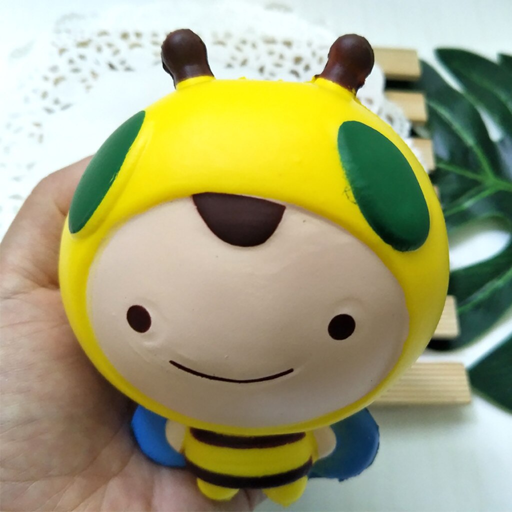Kleurrijke Squishy Oneindige Squeeze Jumbo Schattig Bee Charm Super Langzaam Stijgende Squeeze Stress Reliever Speelgoed Antistress
