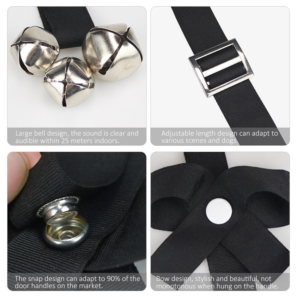 Kelivi Dog Bell For Puppy Potty Training, 4 Pack Dog Bells Toilet Training, Adjustable Length Dog Doorbell With Dog Training Clicker & Dog Whistle-Dog