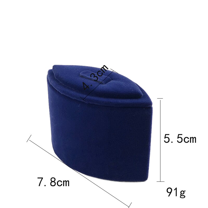 Velvet Jewelry Display Holder Blue Ring Necklace Bracelet Jewelry Organizer Storage Stand Engagement Jewelry Counter Showcase: Over ring