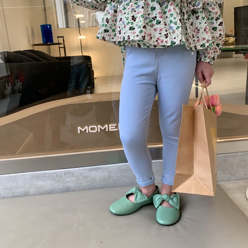 Pantalones vaqueros de estilo coreano para adolescentes y niñas, Jeans ajustados de cintura elástica, ropa para niños E212, novedad de primavera