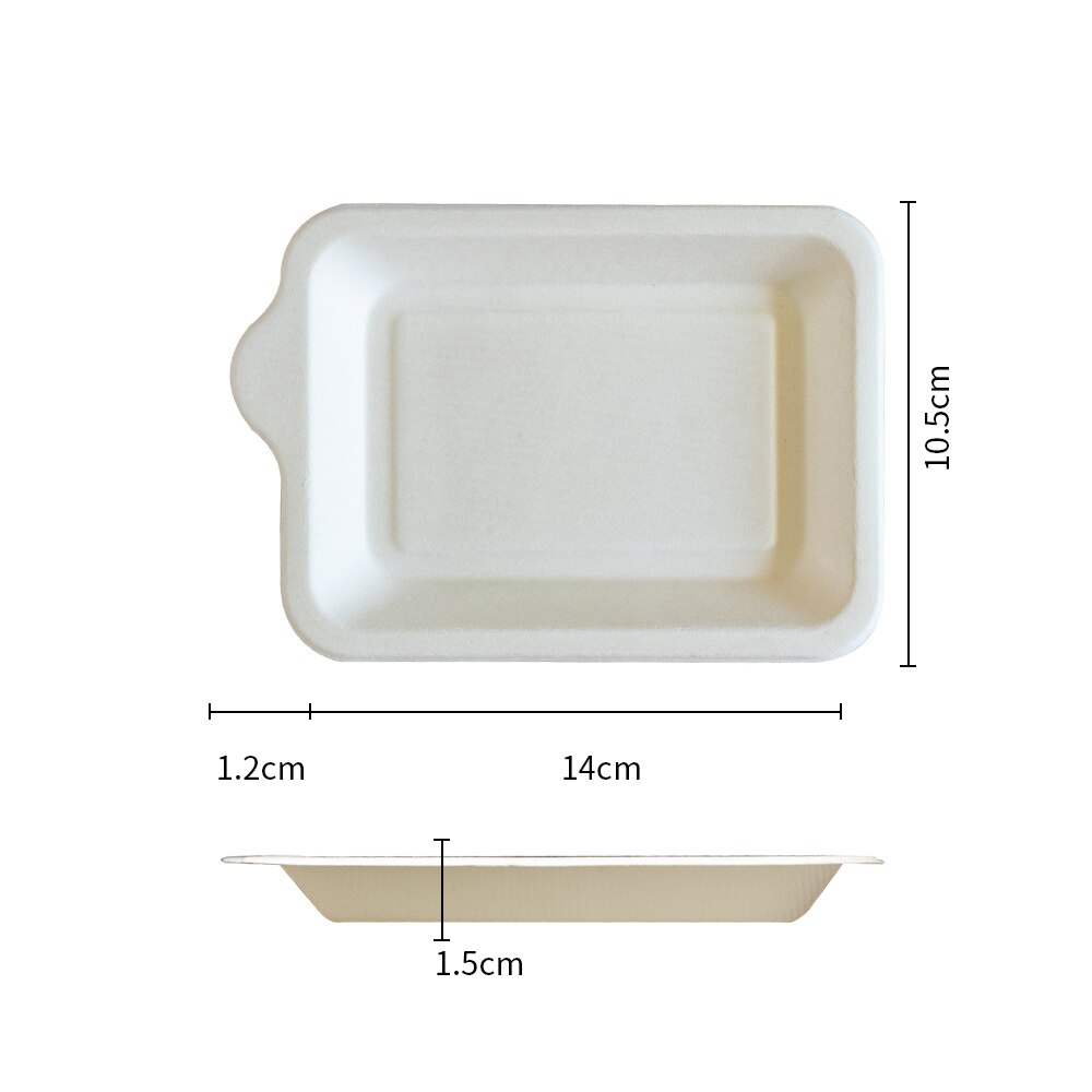 25PCS Rectangle Disposable Cake Paper Plate Food Grade Paper Plate Restaurant Plates For Birthday Banquet