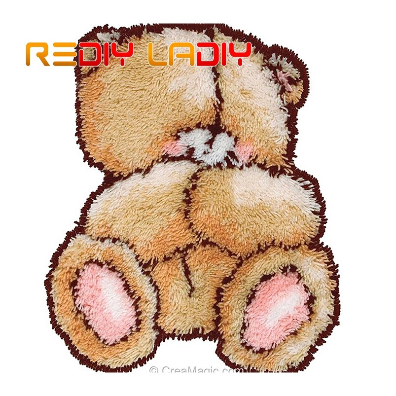 Salpa koukku matto sarjat virkkaus matto matto värikäs pöllö akryylilanka esipainettu kangas tyyny matto virkattu kuvakudos sohva sisustus: Zd635