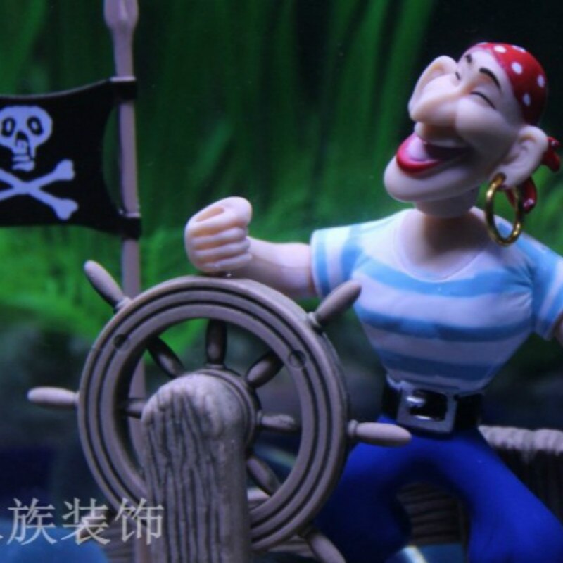 Hars piraten mini aquarium decoratie vissenkom aquarium decoratie planten eiland decoratie stenen eiland ornamenten