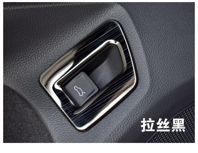 Rustfrit stål bil bagagerum bagkasse skifte ramme trim klistermærke dæksel bil styling til vw passat  b8: Sort