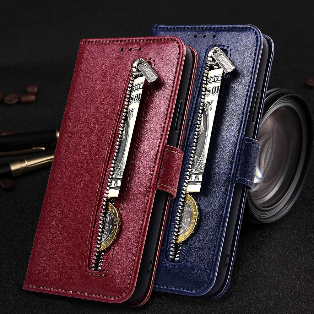 Case For Alcatel 3X 5058I 5058Y Case Zipper Wallet Flip Leather Case Alcatel 3X 5058 Soft Coque Fundas