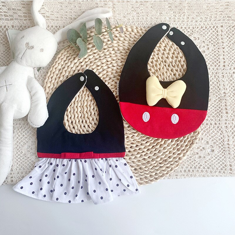 Bavoir en coton pour bébé, joli nœud papillon, serviette de salive pour garçons et messieurs, col en dentelle pour filles