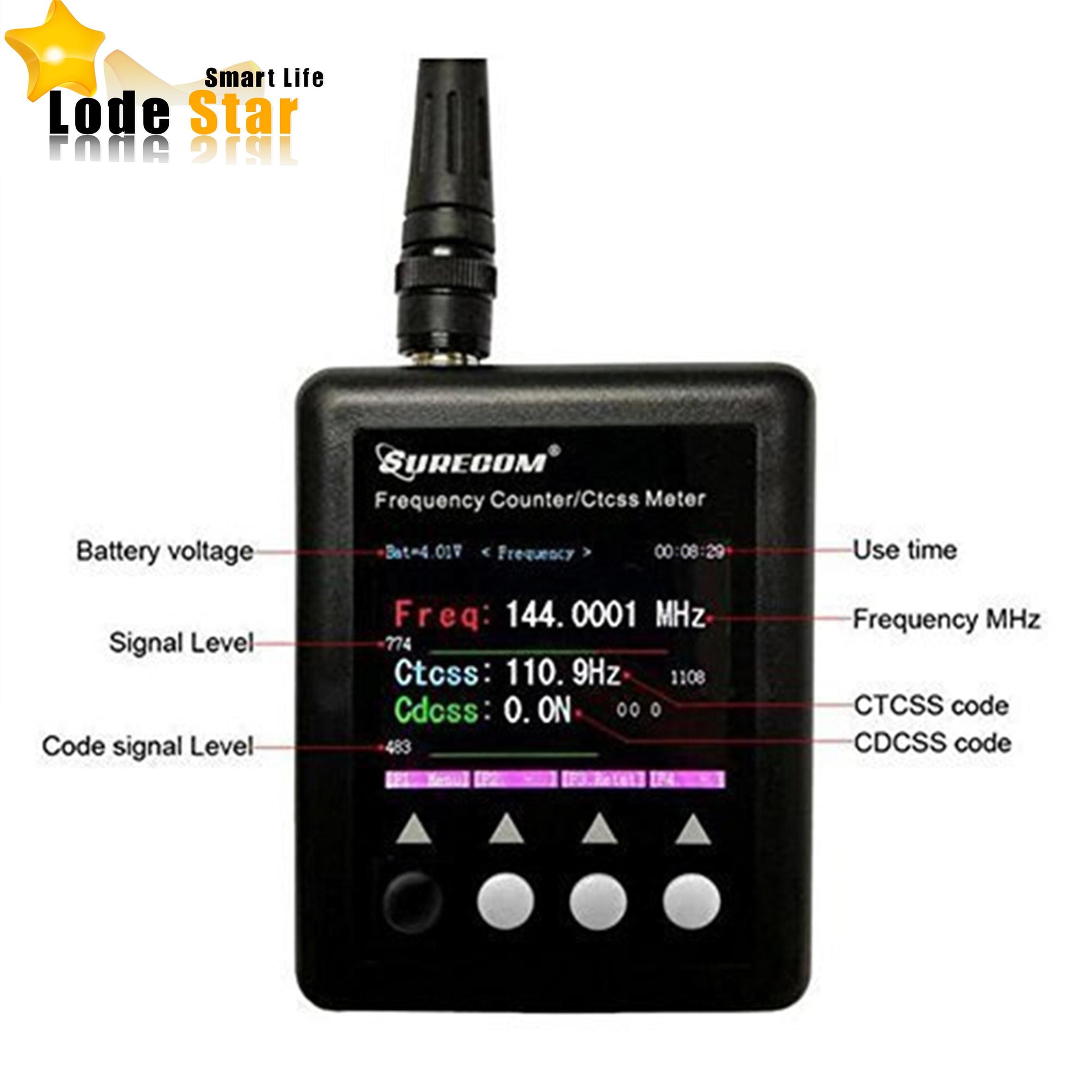 Surecom SF401 Plus Frequentie Meter Radio Frequentie Teller 27 Mhz-3000 Mhz Draagbare Frequentie Meter SF-401 Ctccss/ dcs Decoder