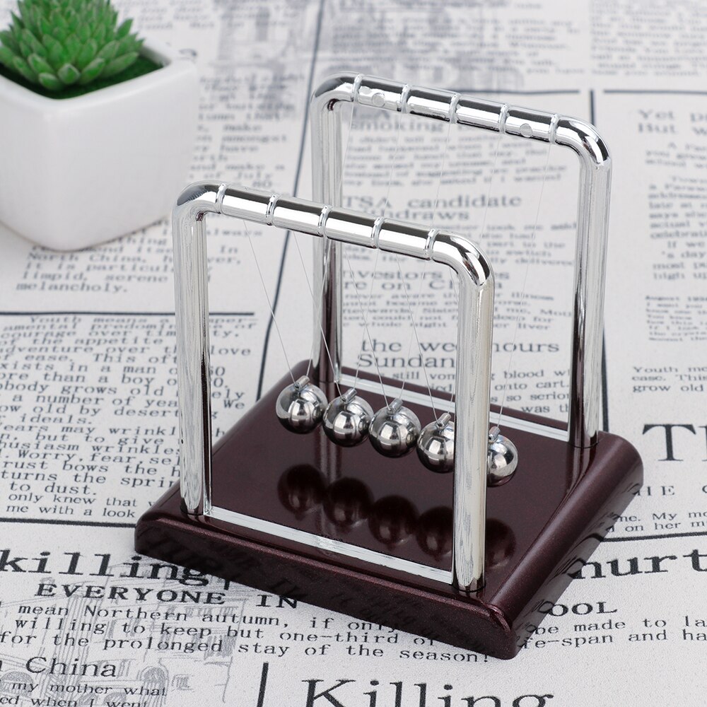 Newtons Cradle Steel Balance Balls Physics Science Pendulum Steel Early Fun Development Educational Desktop Office Decor