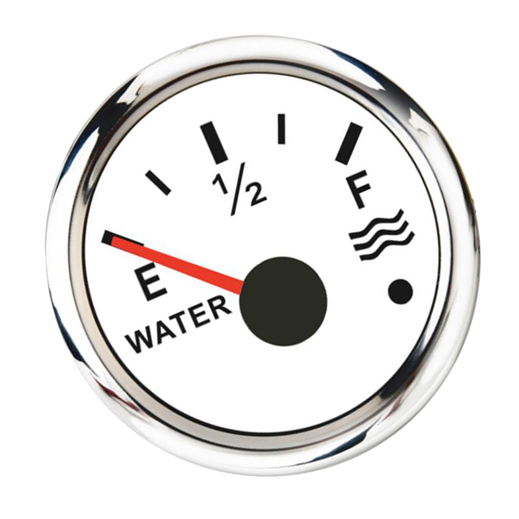 Réservoir d'eau étanche 240-33/0-190 ohm | Jauge de profondeur de liquide 2 pouces 52mm pour camion RV de voiture maritime, blanc