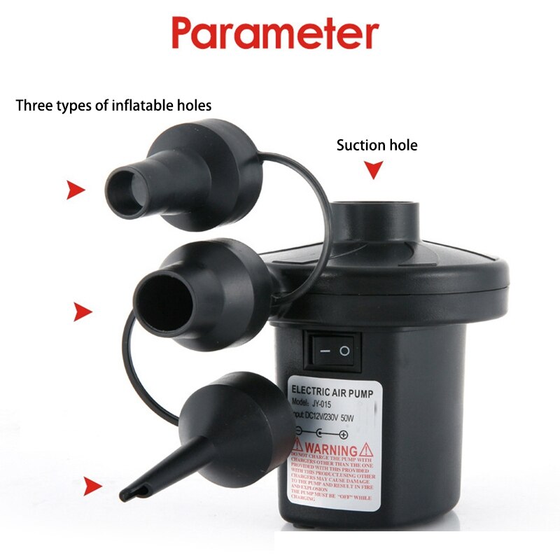 Electric Air Pump Car Inflatable Pump Portable Air Mattress Pump Universal Electric Pump for Inflatables EU Plug