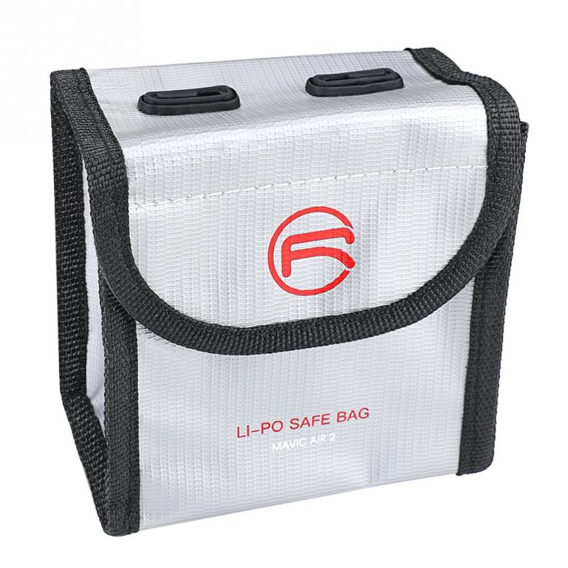Lipo batteri bærbar brandsikker eksplosionssikker sikkerhed lipo batteri taske brandsikker til dji mavic air 2 til rc lipo batteri: Sølv 2