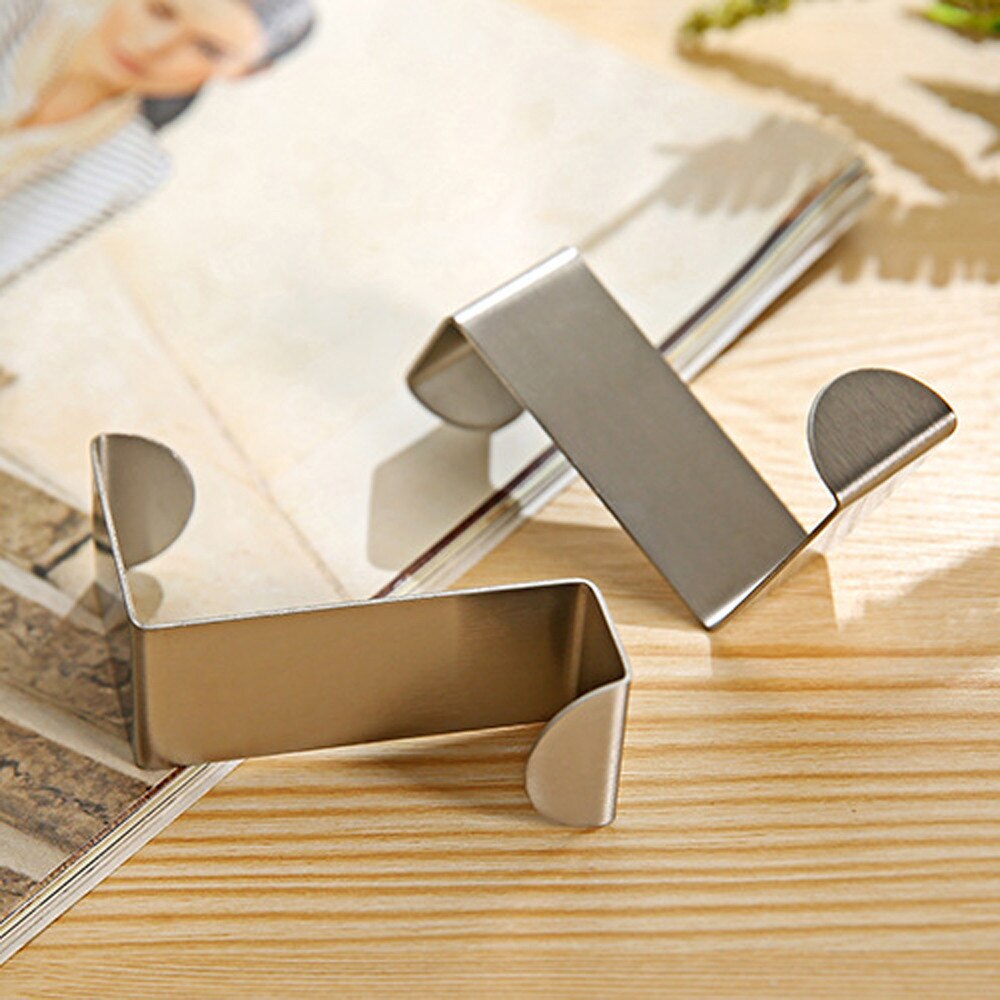 2 Stks/set Multifunctionele Rvs Haken Keukenkast Kleren Thuis Opslag Hanger Badkamer Handdoek Deur Haken Te Hangen #50