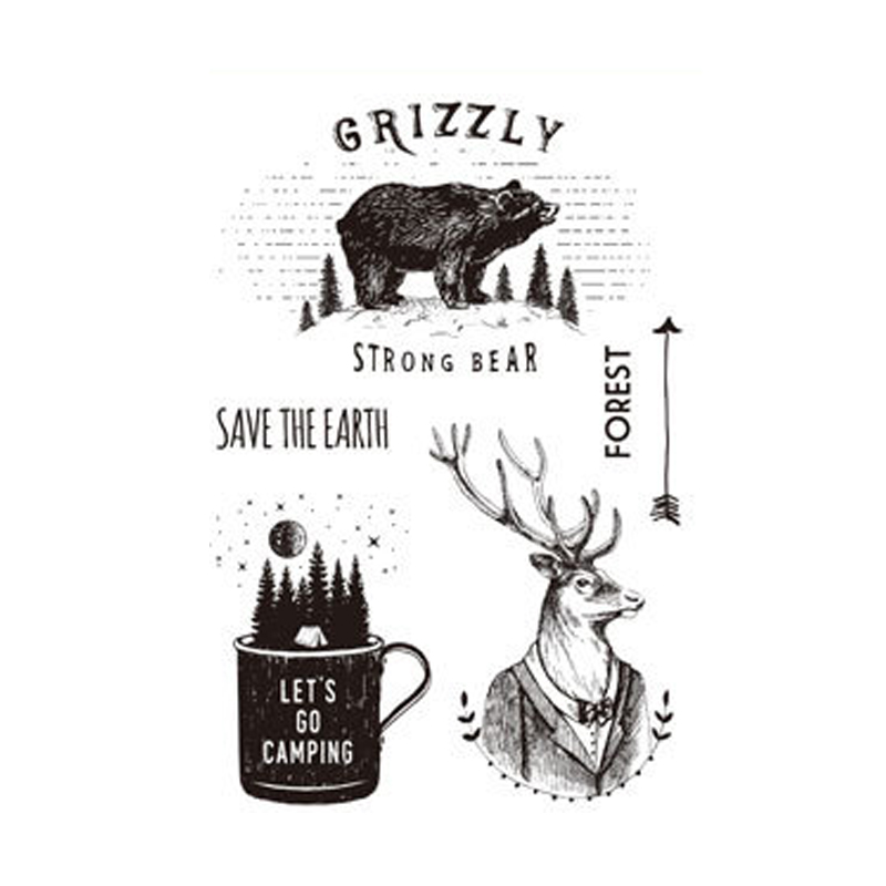 Animals Insect Clear Stamps Whale Deer Rubber Stamps Seal for DIY Scrapbooking Photo Album Decorative Template Crafts Stamps: SE152