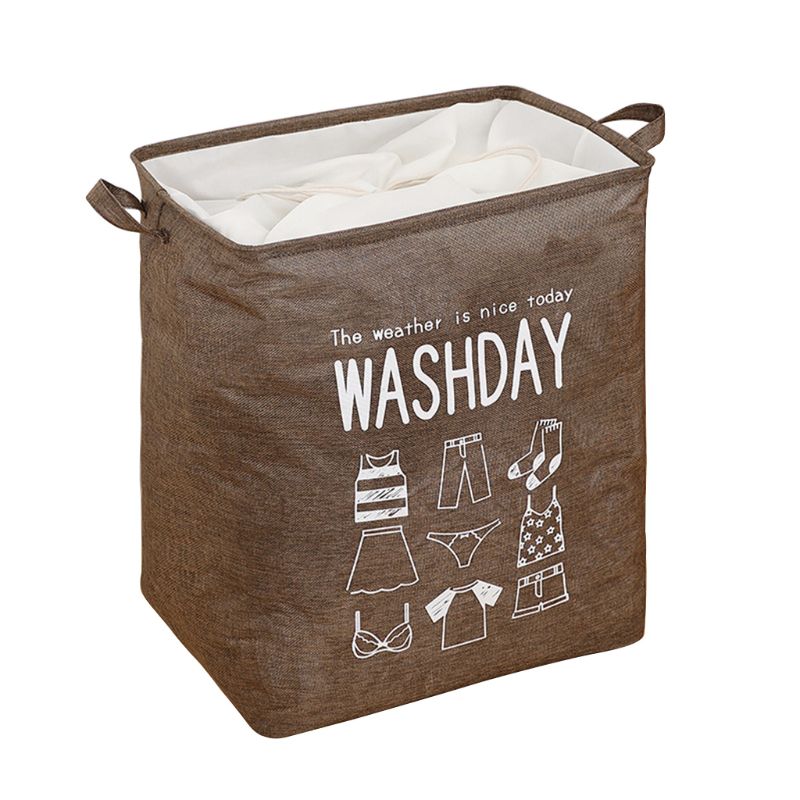 EVA Dirty Clothes Laundry Basket Foldable Laundry Hamper With Handles Storage Bin Bucket For Home: CF