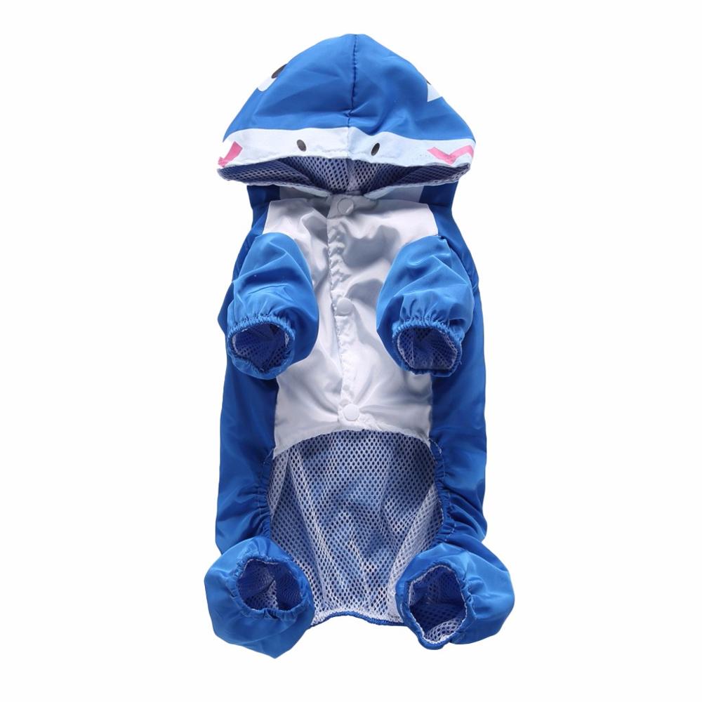 Large Dog Raincoat Clothes Waterproof Rain Jumpsuit For Big Medium Small Dogs Golden Reflective Outdoor Pet Clothing Coat Blue
