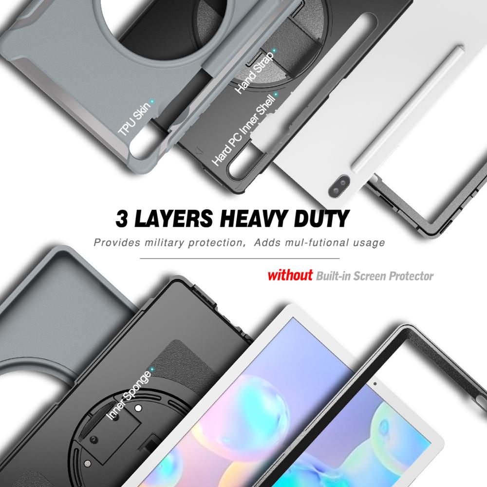 Case Voor Samsung Galaxy Tab S6 10.5 "T860 Tablet Case Shockproof Armor Heavy Duty Hard Case Voor Samsung tab T860 Stand Case