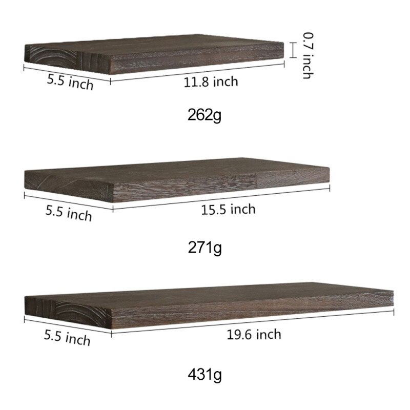 1pc Wall Mounted Rustic Floating Shelves Wall Mount Display Condiment Bottle Rack Floating Shelves Rustic Wood Wall Home Decor