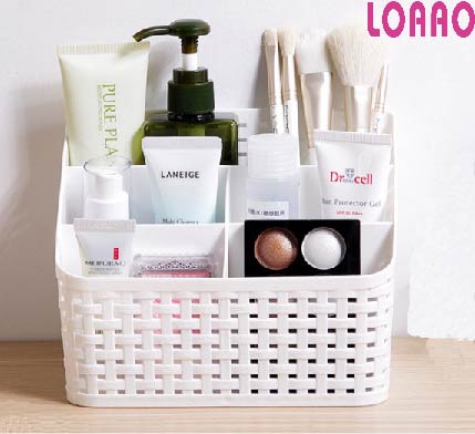 LOAAO plastic diversen organizer box home opbergdoos cosmetische case bag tafel makeup box organizer badkamer accessoires