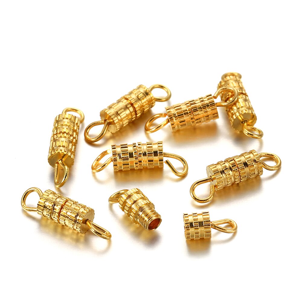 30pcs Buckle Closed Magnetism Screw Clasps Cylinder Strong Buckle Bracelet Connectors For DIY Jewelry Making Finding Accessories