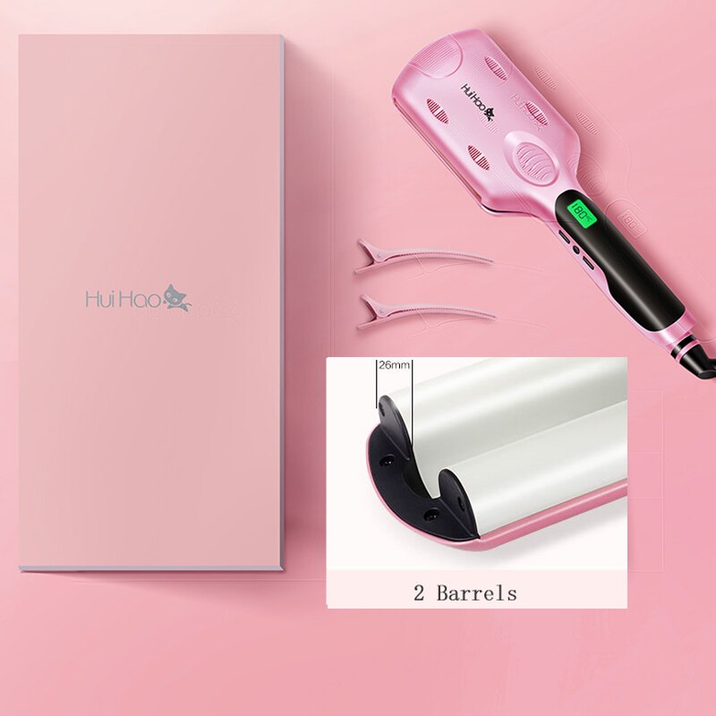 Bigoudis électriques automatiques pour les cheveux, 2/3 barils, appareil de soins capillaires: 26mm With box / EU
