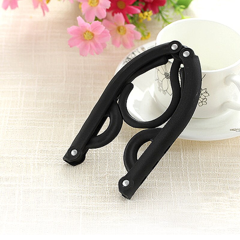 Multifunctional Portable Travel Folding Clothes Hanger Out Door Drying Rack Kids Home Storage Clothing Organizer: Black