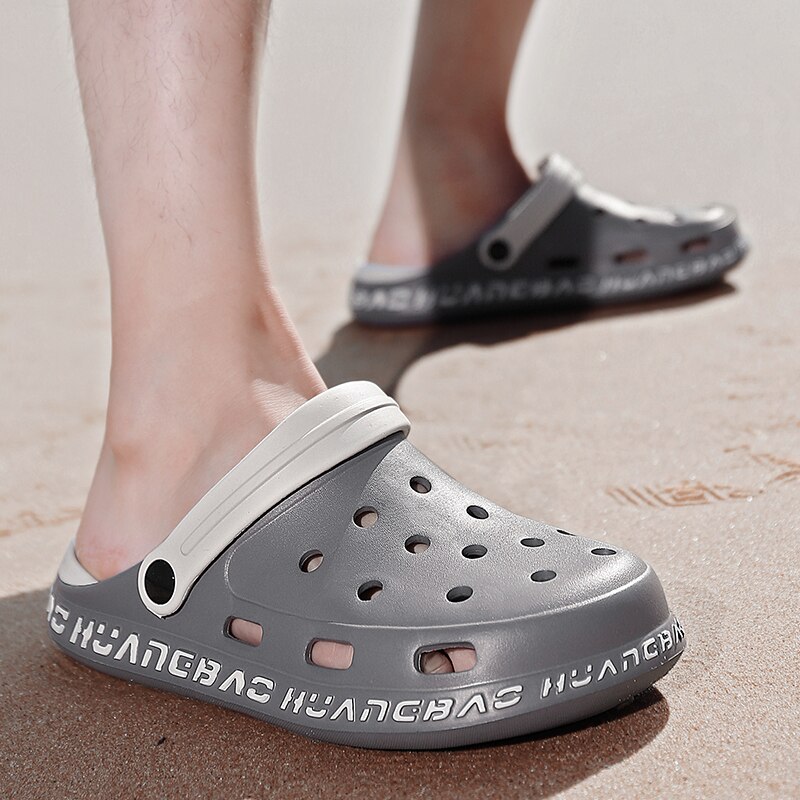 Sandals Men Crocse Shoes Crocks Rubber Clogs EVA Beach Sandals Garden Shoes Flat Sandals Slippers