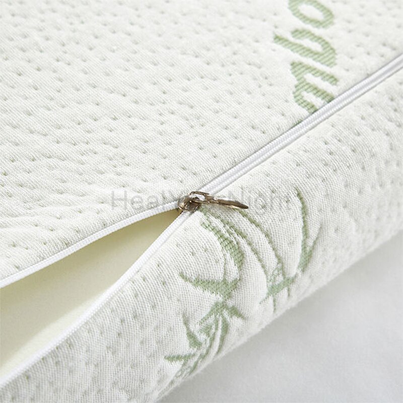 Oreiller orthopédique en Fiber de bambou, mousse à mémoire de forme, à rebond lent, soins de santé, soulagement du cou