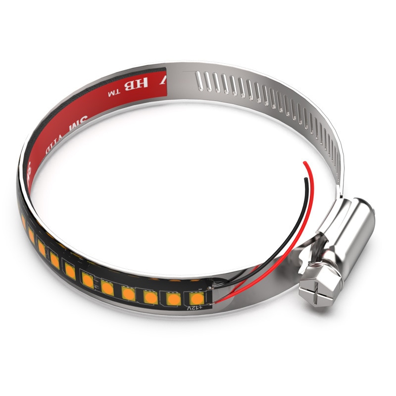Clignotant LED pour motos, feu de fourche, amortisseur, anneau lumineux, accessoires pour Harley, davidson, Honda Shadow