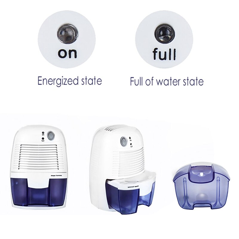 Dehumidifier Desiccant Moisture Absorber Electric Air Dryer 500ML Water Tank For Home Kitchen Office EU Plug