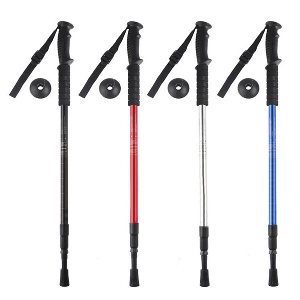 1Pc Portable Walking Poles Adjustable Telescopic Scandinavian Outdoor Climbing Ultralight Trekking Pole Anti Shock Walking Stick