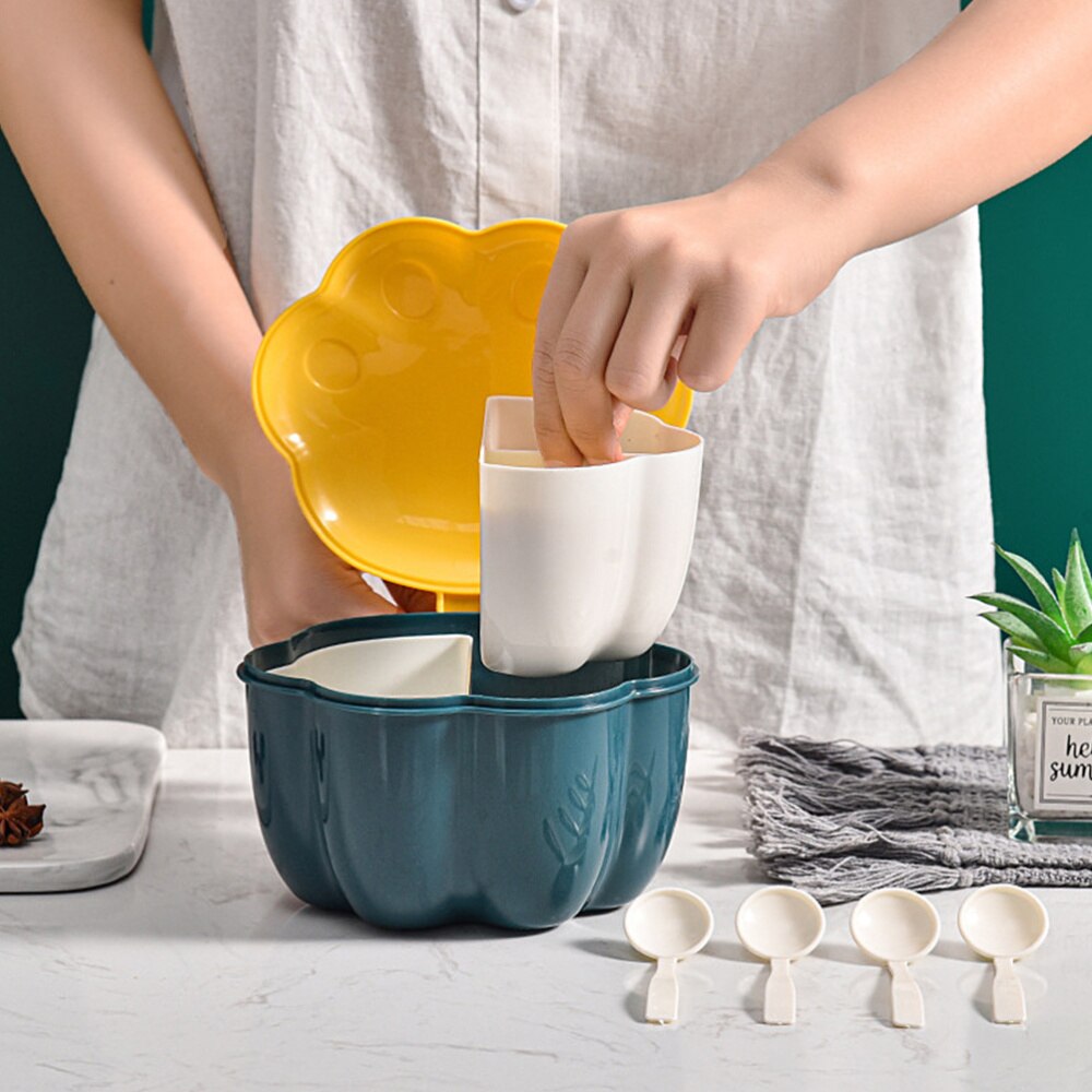Caja de condimentos, lata de cocina para especias, lata de almacenamiento de sal, caja de especias para garra de gato, caja de almacenamiento