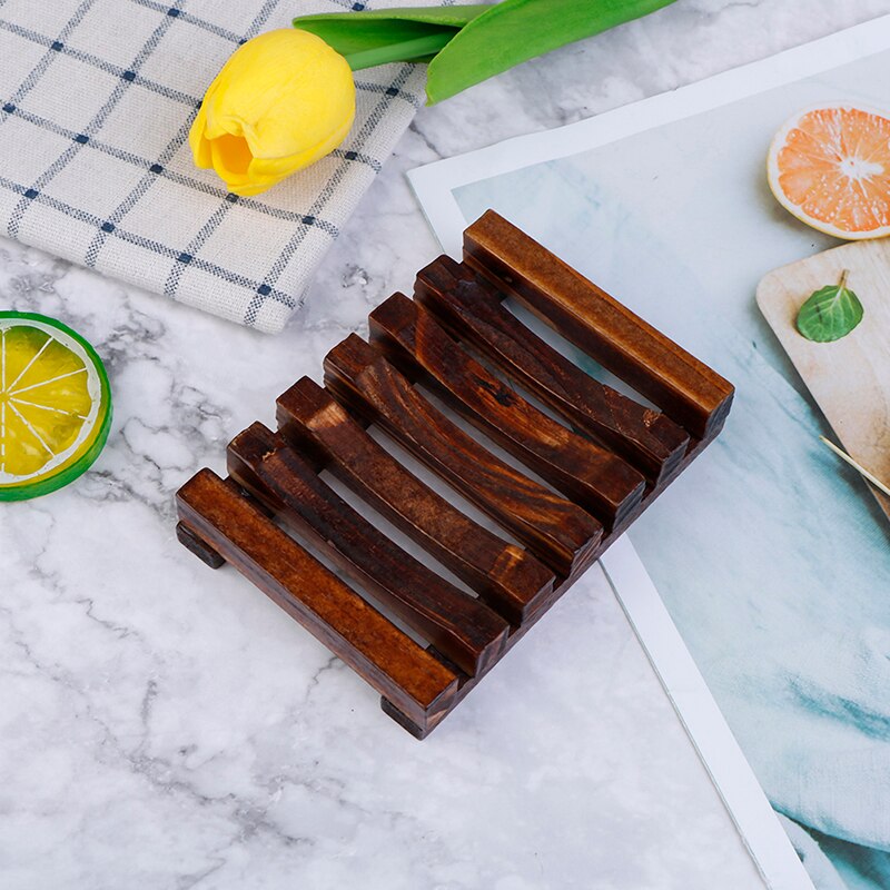 12Styles Natural Carbide Wood Soap Dish Wooden Soap Container Travel Wood Soap Box Shower Plate Bathroom Soap Holder: style11