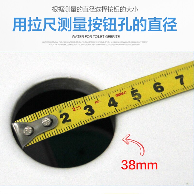 Toilet Accessories 38mm Toilet Double Flush Round Head Button Electroplated Water Tank Switch