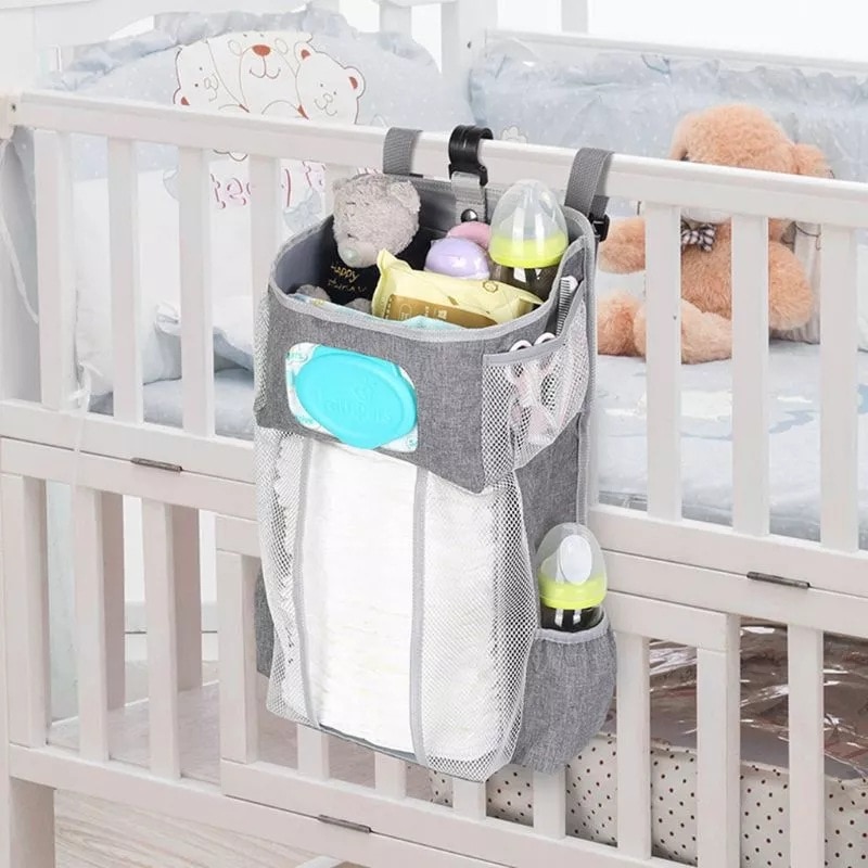Windel Hefter Baby krippe hängen tasche nacht lagerung tasche multifunktionale abnehmbare bett windel spielzeug lagerung tasche