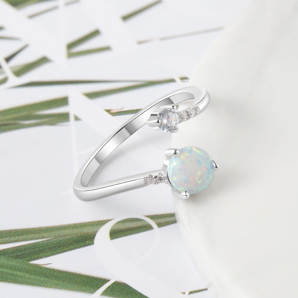 Sieraden Sets Voor Vrouwen Dainty 925 Sterling Silver White Opal Ring Oorbellen Ketting Bruiloft Sieraden Sets (Lam Hub fong)