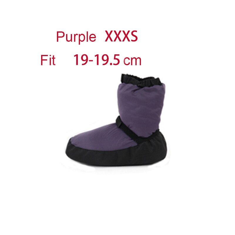 Botines cálidos de Ballet para mujer, para bailar, bailarinas, castillo, Flo, zapatillas cálidas para Ballet, botas cálidas para bailar, DS003: Purple 3XS