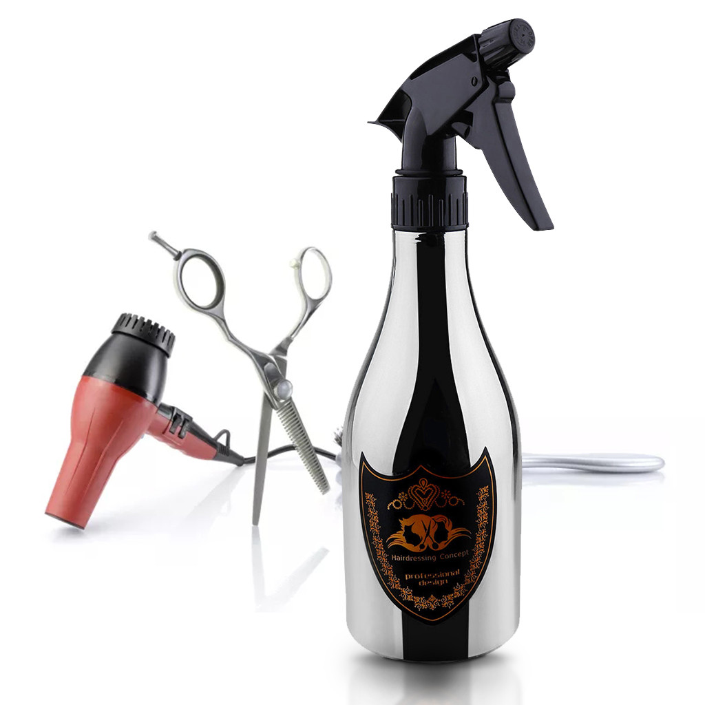 Hålla spray hår fiber 550ml frisör glänsande sprayflaska salong frisör hårverktyg vattenspruta lång  #301206