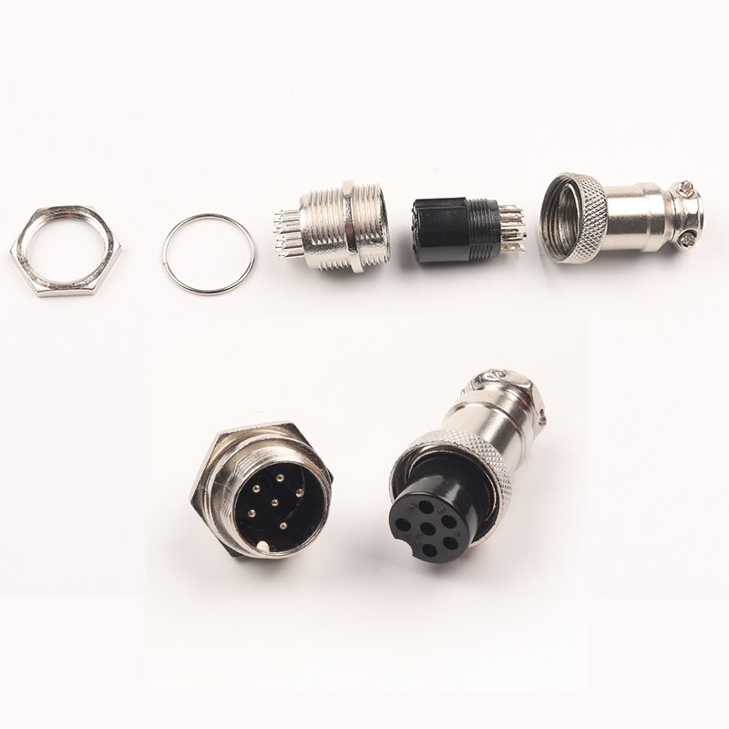 1Set GX16 Moer Type Mannelijke &amp; Vrouwelijke Elektrische Connector 2/3/4/5/6/7/8/9/10 Pin 16Mm Luchtvaart Socket Plug Draad Panel Connectors