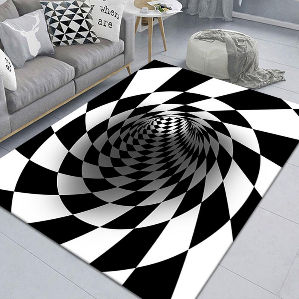 3D Clown Trap Visual Carpet Sewer Manhole Cover Horror Rug Home Carpet Living Room Bedroom Floor Mat Halloween Decoration