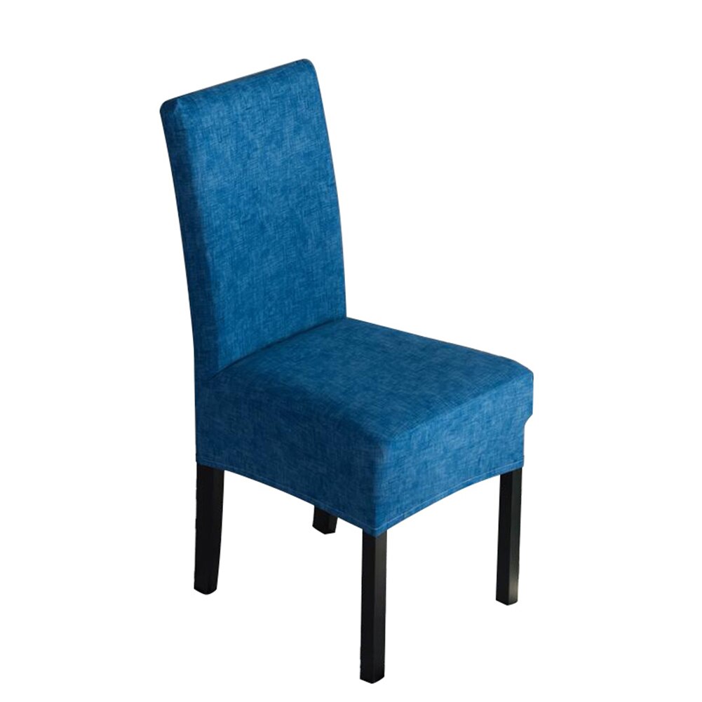 God sunn elastisk stretchy stol beskyttelsestrekk hjemme restaurant stue hotell stoltrekk: Blå