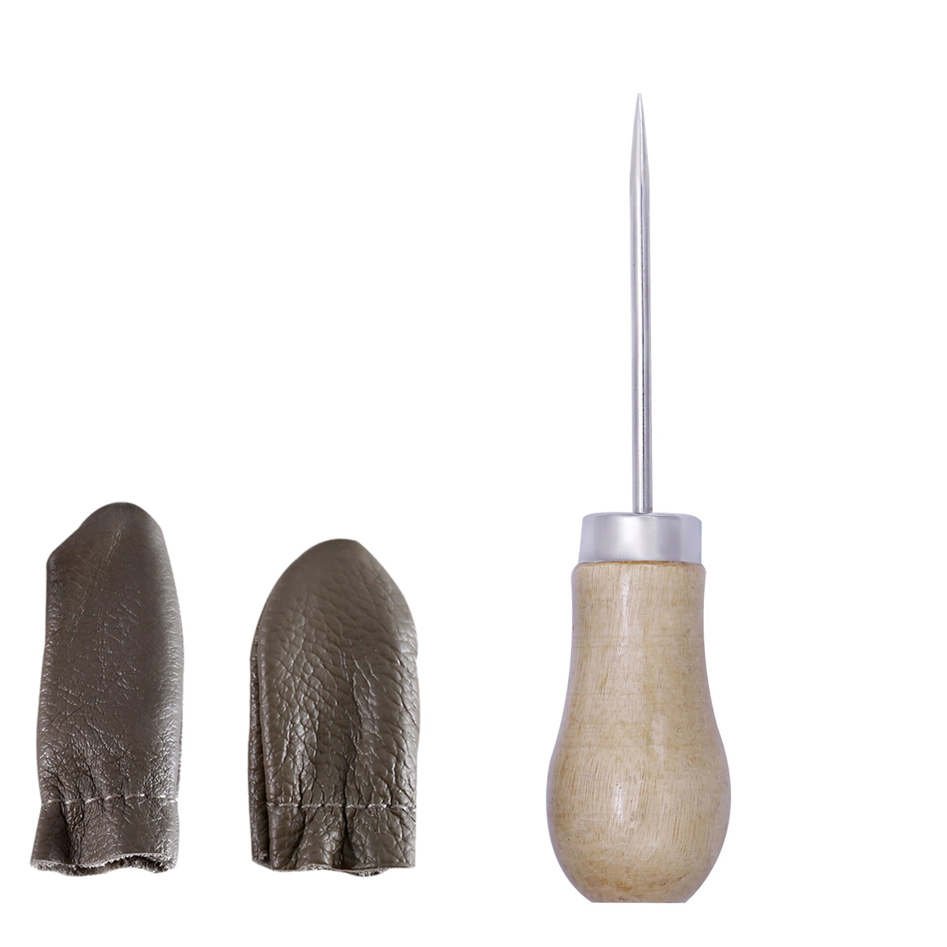 Leather Craft Awl Tool Hole Wooden Handle Awls DIY Stitching Awl Pin Punch Hole Shoe Repair Tool Hand Stitch Pin Punching Tools: N