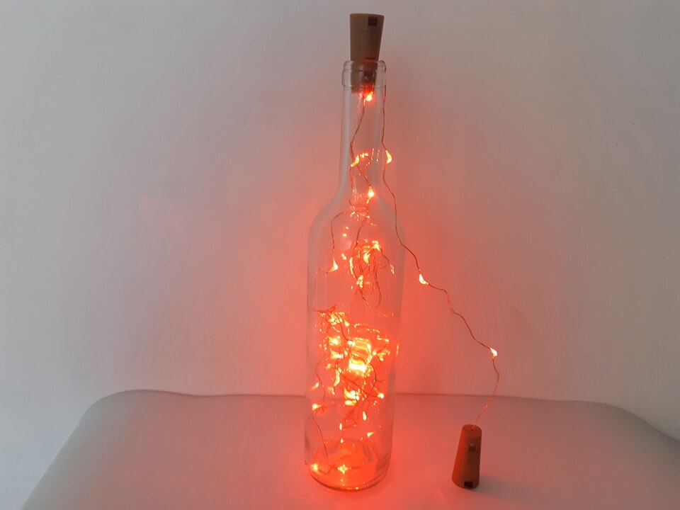 2M 20 Led Glass Wine Bottle Cork Stopper Lights LED Light String Cork Stopper Garland Fairy Light Christmas Party Decoration