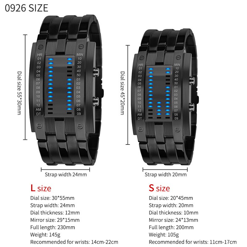 Skmei 0926 Led Binary Elektronische Horloge Roestvrij Stalen Armband Waterdicht Vrouwen Mannen Paar Digitale Horloges Relojes