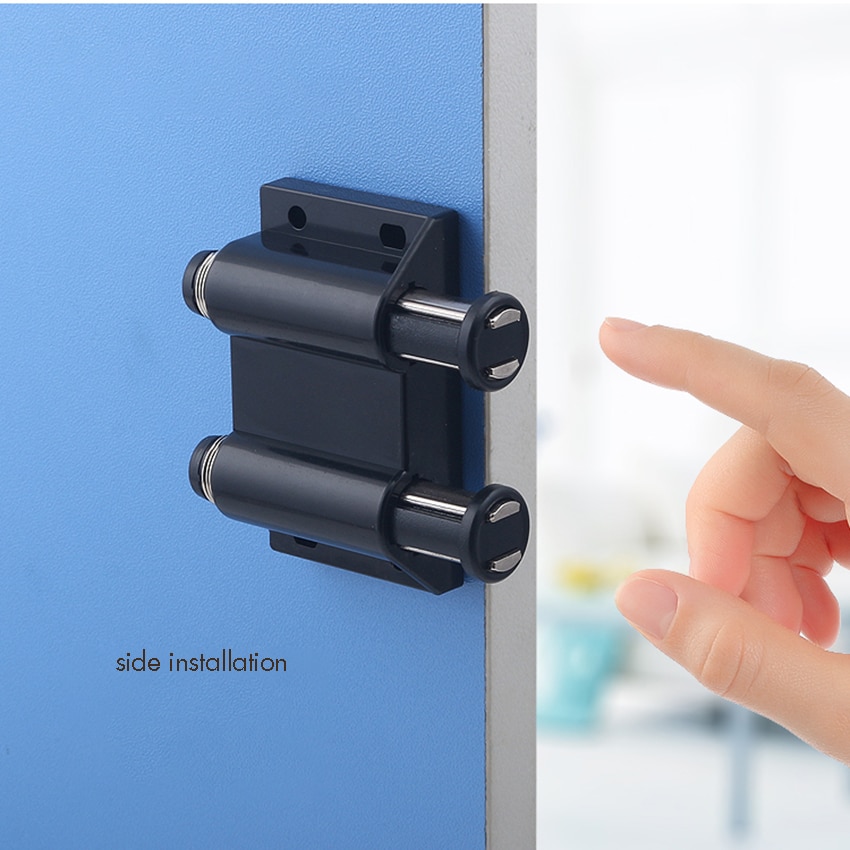 Dobbel magnetisk dør touch catch kjøkken skap spjeld buffere skap dør skuff skuff magnetisk skyv åpen lås svart