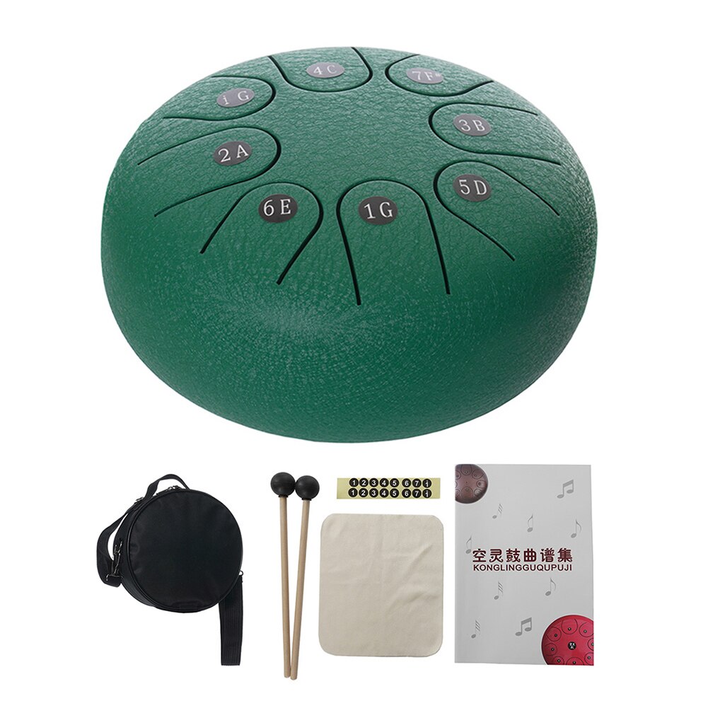 6/8 pouces Mini tambour 8 tons en acier langue tambour Instrument de Percussion avec pilons peut produire un son propre éthérée bouddha-Like: A5 6 inch 8 Notes