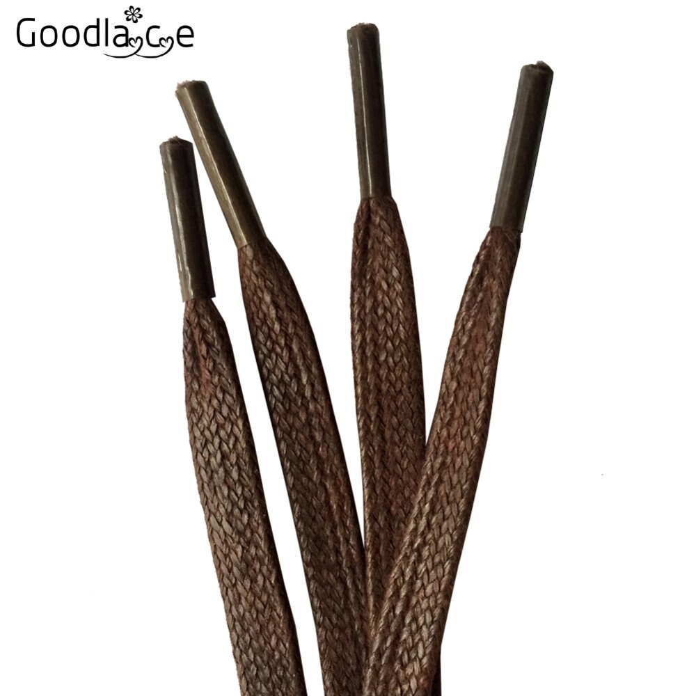 7mm wide Flat Waxed Shoelaces Unisex Cord Cotton Shoe Laces for Canvas Dress Shoes 120cm / 47"