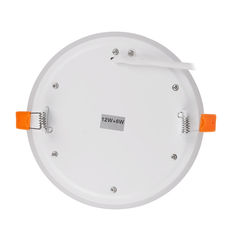 Ultra Slim 3W 6W 8W 12W Round Concealed Dual Color LED Panel Light Cool White RGB Lamp Acrylic Downlight AC 110 220V