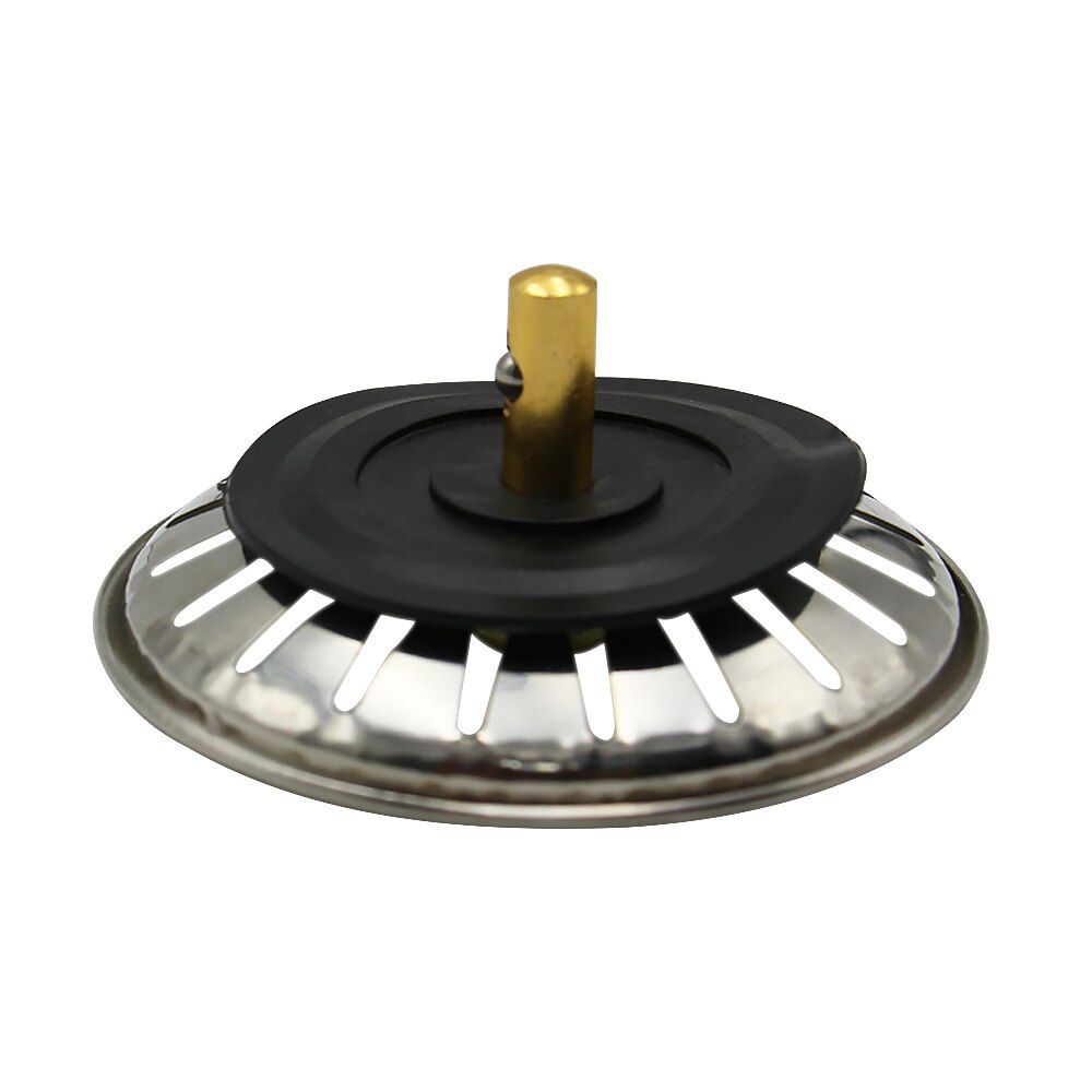 CompraFun Zeef voor Keukengootsteen, Roestvrij Staal Universele Spoelbak Zeef 3,5 inch ( 80 mm), 2 Stuks Spoelbakfilter Afvoerzeef Met 1 Siliconenfilter (light green