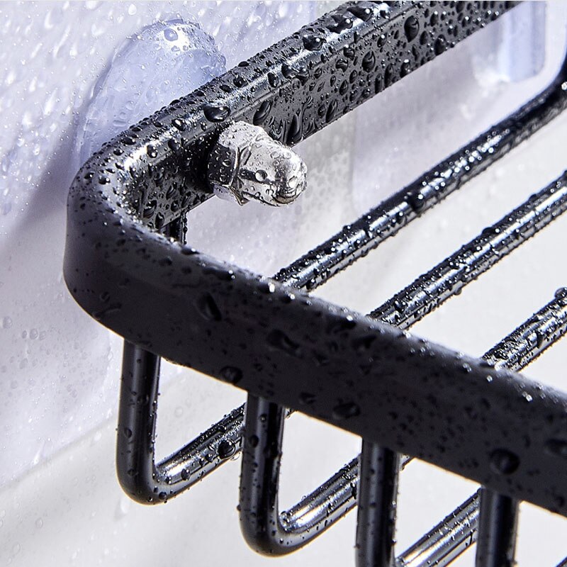 Porte-savon en aluminium multi-usages, sans poinçon, étagère de drainage, conteneur mural pour savon, accessoires de salle de bains et de cuisine